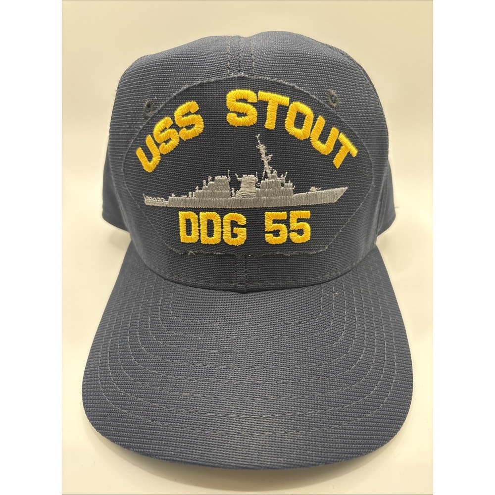 Vintage New Era Made In Usa Uss Stout Ddg 55 Hat Cap Snapback